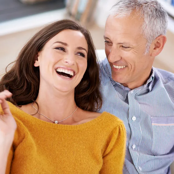 Smiling senior couple