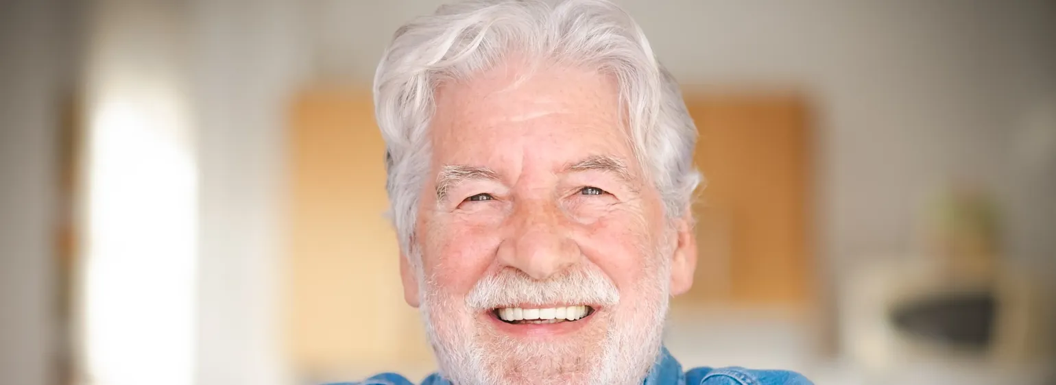 Senior man with a confident smile