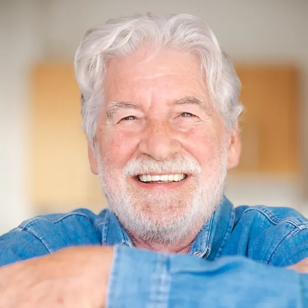 Senior man with a confident smile