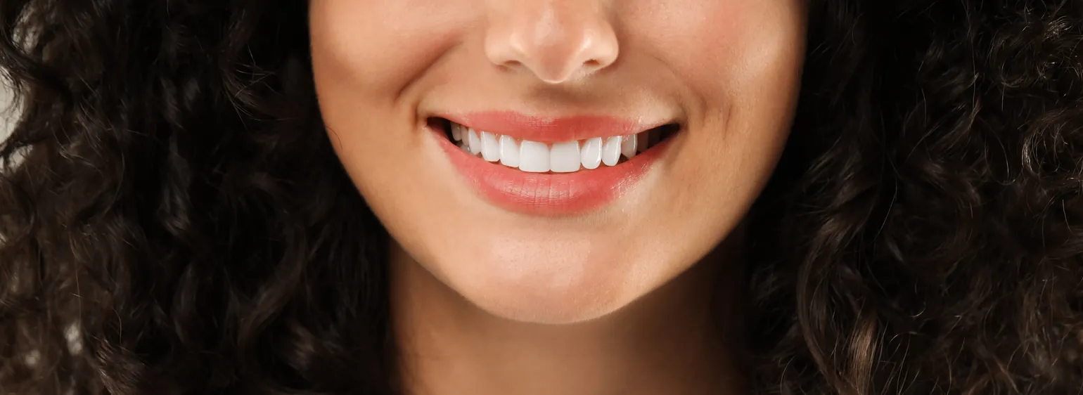Close-up of a natural, bright smile